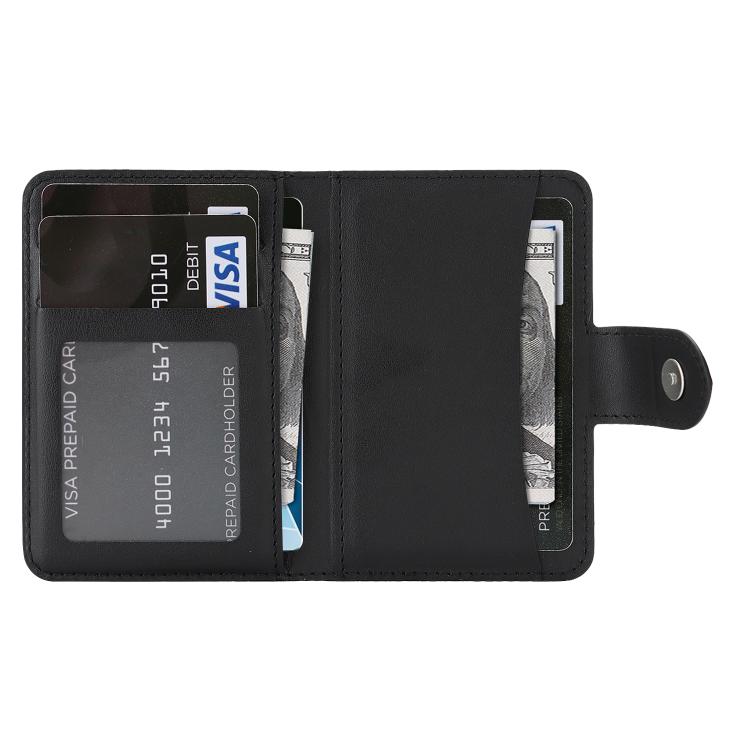Portacarte magnetico in ecopelle con motivo a rombi