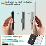 Portacarte magnetico in ecopelle con motivo a rombi