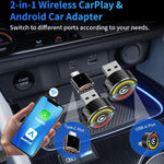 M47 2 in 1 AI Box Convertitore da cablato a wireless per CarPlay/Android Auto Adattatore wireless per auto, M47