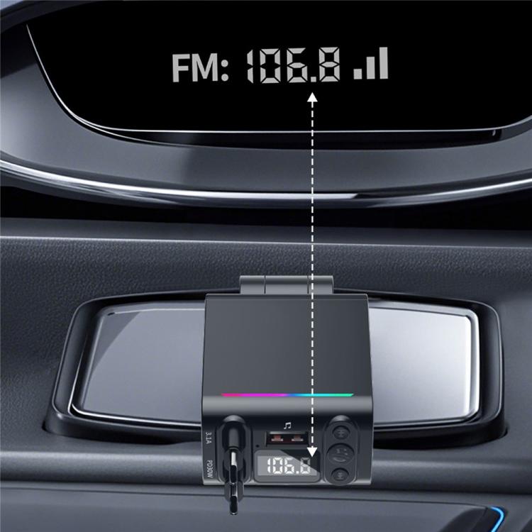 C88 con doppio cavo retrattile, Bluetooth 5.3, caricatore da auto USB e adattatore per accendisigari., C88