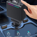 C88 con doppio cavo retrattile, Bluetooth 5.3, caricatore da auto USB e adattatore per accendisigari., C88