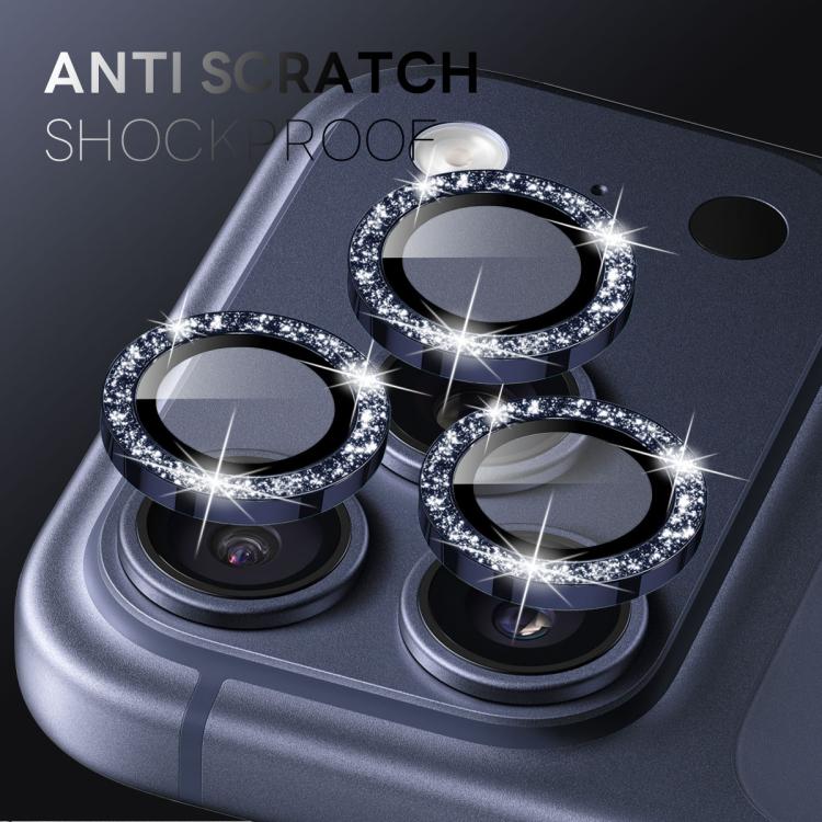 NORTHJO 1 Set Pellicola protettiva per obiettivo fotografico con anello in metallo glitterato, For iPhone 17 Pro / 17 Pro Max