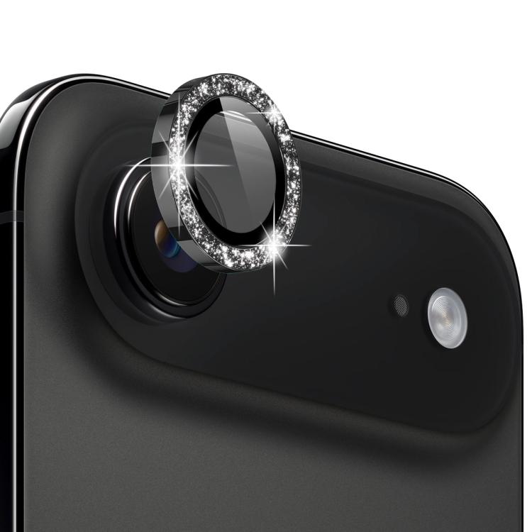 NORTHJO 1 Set Pellicola protettiva per obiettivo fotografico con anello in metallo glitterato, For iPhone Air