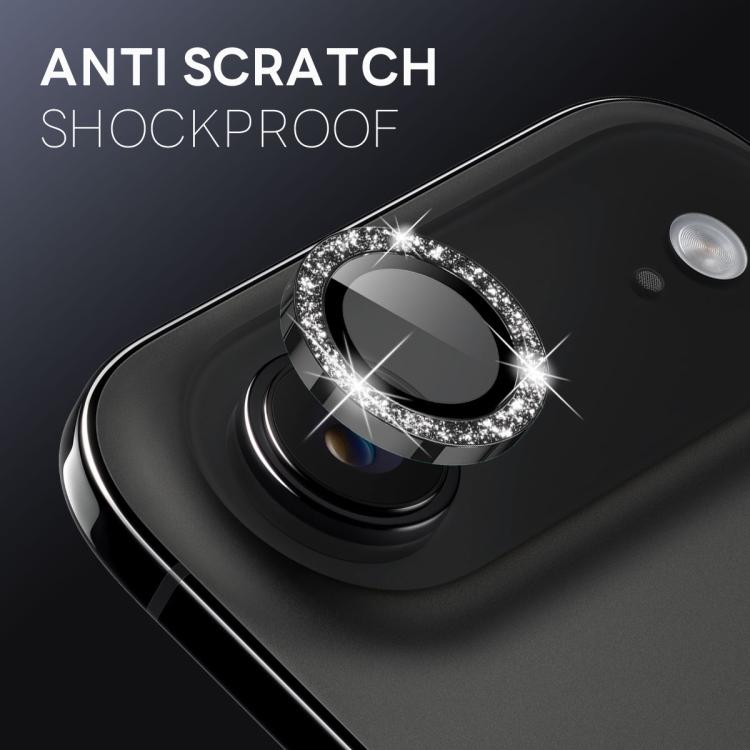 NORTHJO 1 Set Pellicola protettiva per obiettivo fotografico con anello in metallo glitterato, For iPhone Air