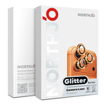 NORTHJO 1 Set Pellicola protettiva per obiettivo fotografico con anello in metallo glitterato, For iPhone Air