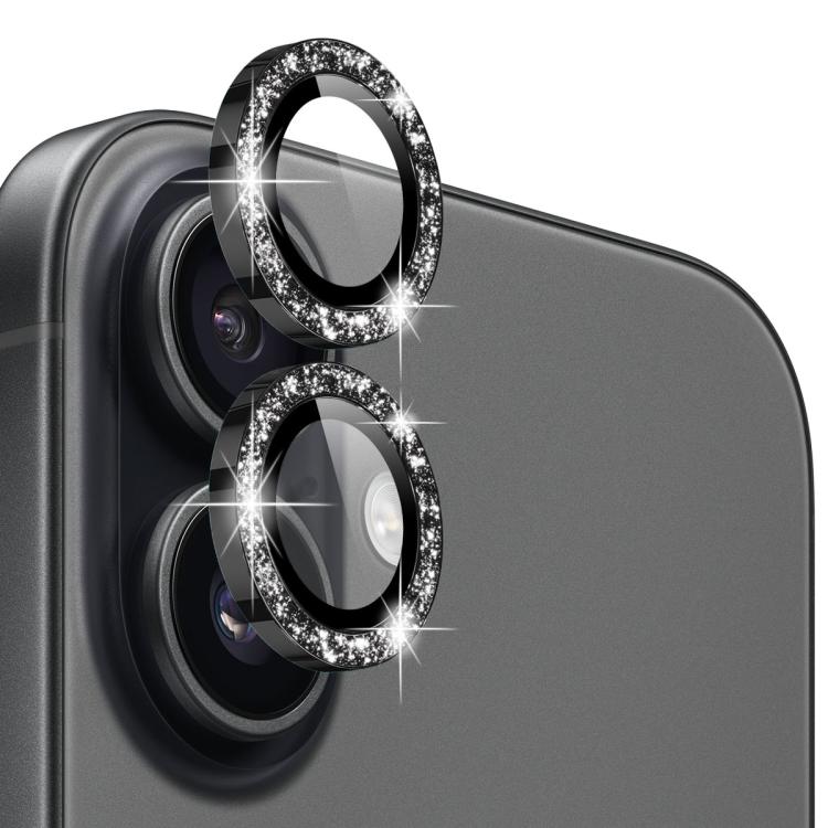 NORTHJO 1 Set Pellicola protettiva per obiettivo fotografico con anello in metallo glitterato, For iPhone 17
