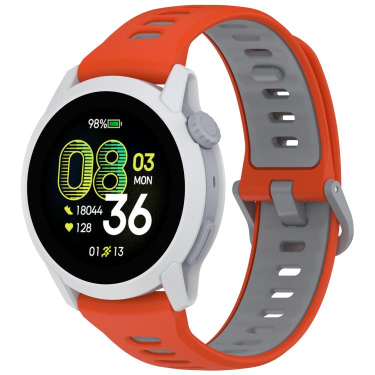 Cinturino per orologio in silicone con fibbia a sgancio rapido bicolore., For COROS PACE 4
