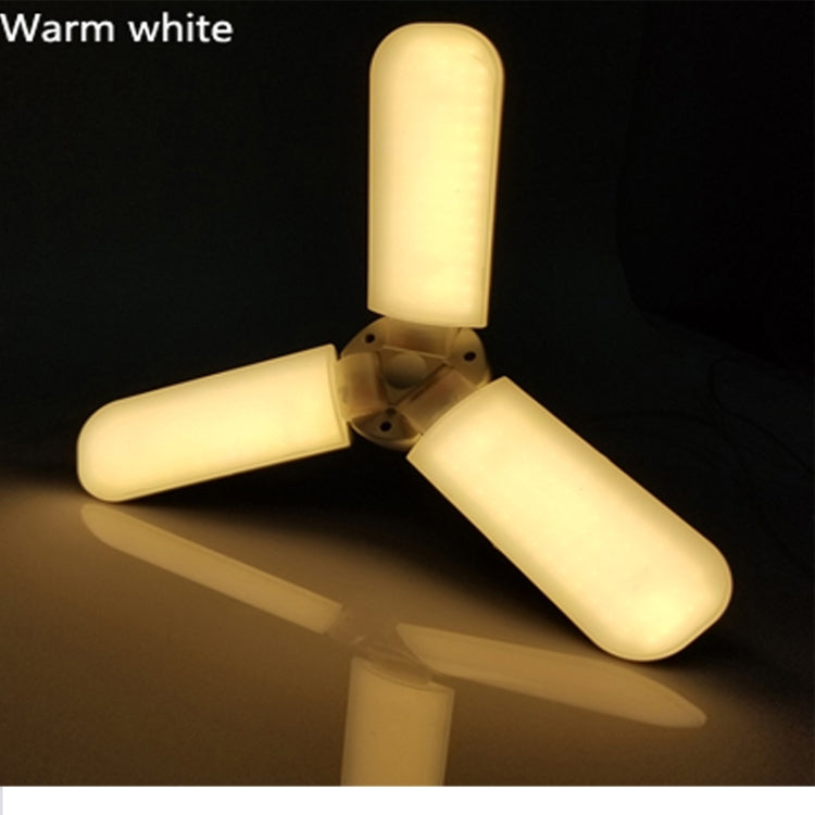 Lampadina LED E27 da 45W SMD2835 228leds Lampada da soffitto regolabile ad angolo della lama del ventilatore pieghevole super luminoso Luci a risparmio energetico per la casa