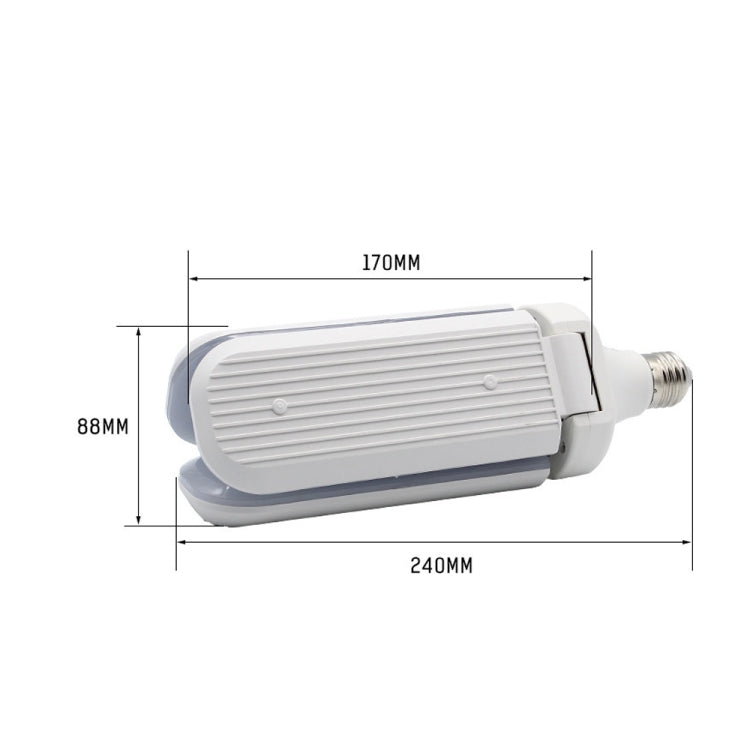 Lampadina LED E27 da 45W SMD2835 228leds Lampada da soffitto regolabile ad angolo della lama del ventilatore pieghevole super luminoso Luci a risparmio energetico per la casa