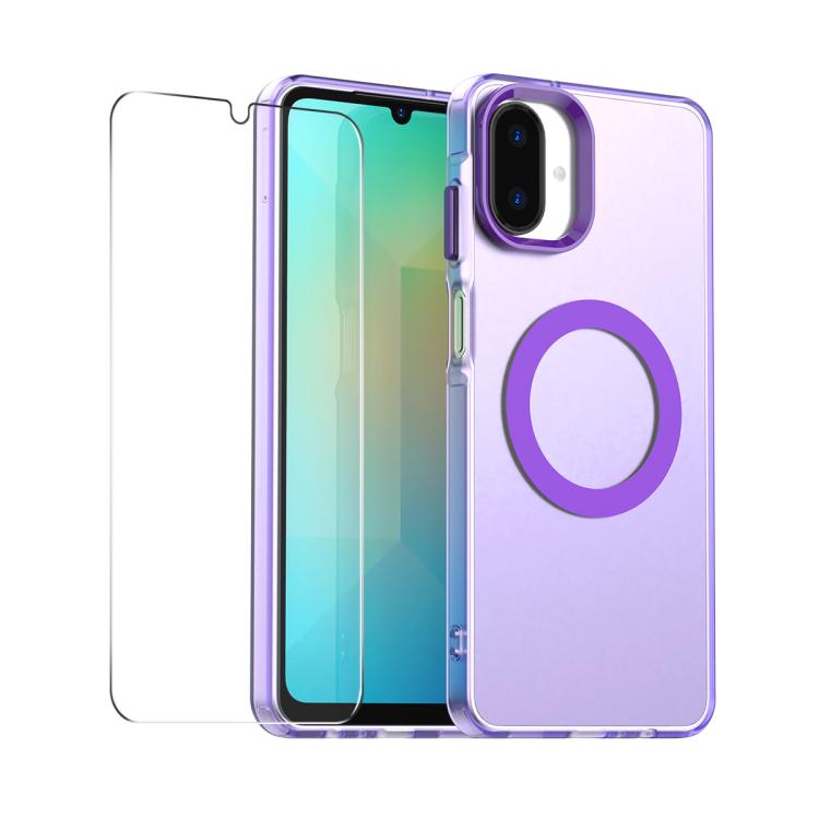 Custodia per telefono ENKAY Hat-Prince MagSafe Candy Color con pellicola protettiva 9H., For Galaxy A08 / A07 4G, For Samsung Galaxy A35 5G, For Galaxy A18 / A17 / A26