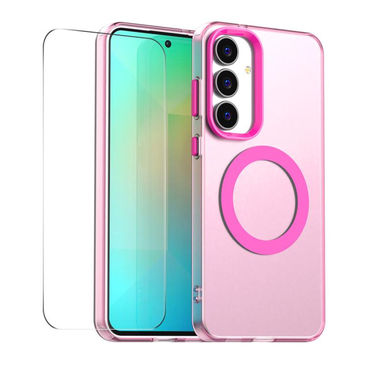 Custodia per telefono ENKAY Hat-Prince MagSafe Candy Color con pellicola protettiva 9H., For Galaxy A57 5G, For Galaxy A37 5G, For Samsung Galaxy S25 FE 5G