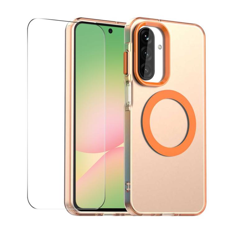 Custodia per telefono ENKAY Hat-Prince MagSafe Candy Color con pellicola protettiva 9H., For Galaxy A57 5G, For Galaxy A37 5G, For Samsung Galaxy S25 FE 5G