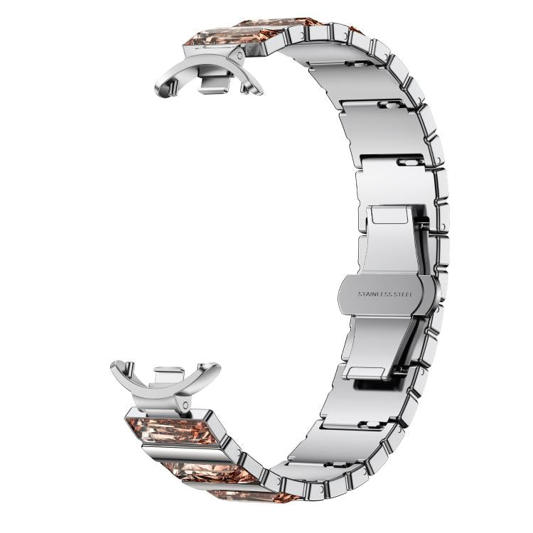 Cinturino per orologio in acciaio inossidabile con diamanti, For Xiaomi Smart Band 10 / 9 / 8
