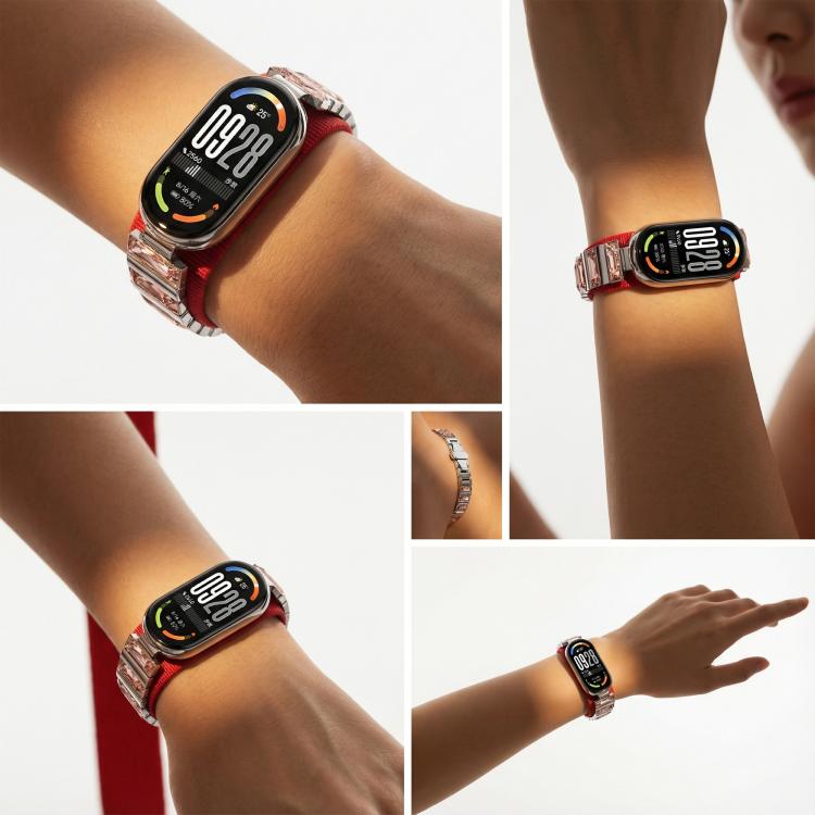 Cinturino per orologio in acciaio inossidabile con diamanti, For Xiaomi Smart Band 10 / 9 / 8