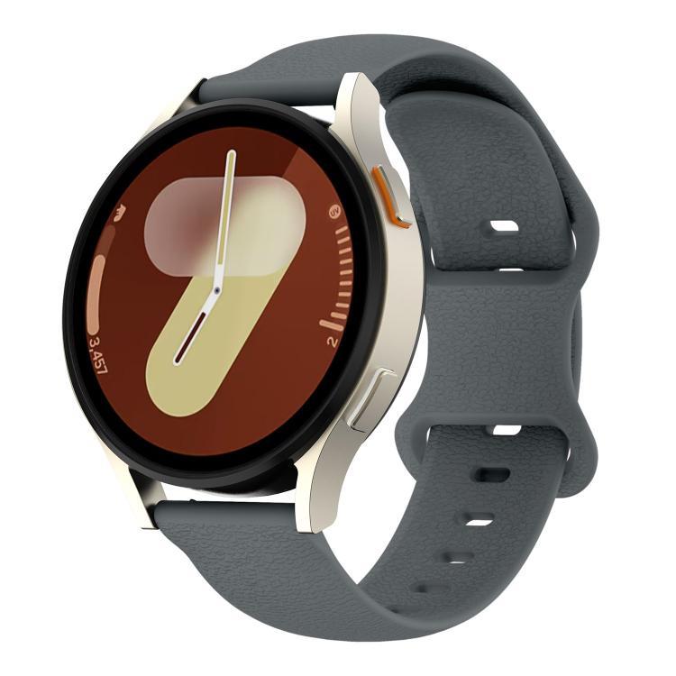 Cinturino per orologio in silicone tinta unita con chiusura a farfalla e texture a litchi., 18mm, 20mm