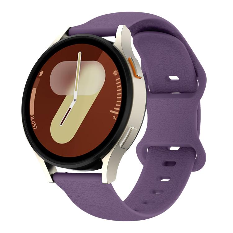Cinturino per orologio in silicone tinta unita con chiusura a farfalla e texture a litchi., 18mm, 20mm