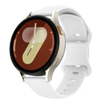 Cinturino per orologio in silicone tinta unita con chiusura a farfalla e texture a litchi., 18mm, 20mm