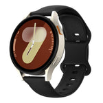 Cinturino per orologio in silicone tinta unita con chiusura a farfalla e texture a litchi., 22mm