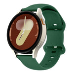 Cinturino per orologio in silicone tinta unita con chiusura a farfalla e texture a litchi., 22mm