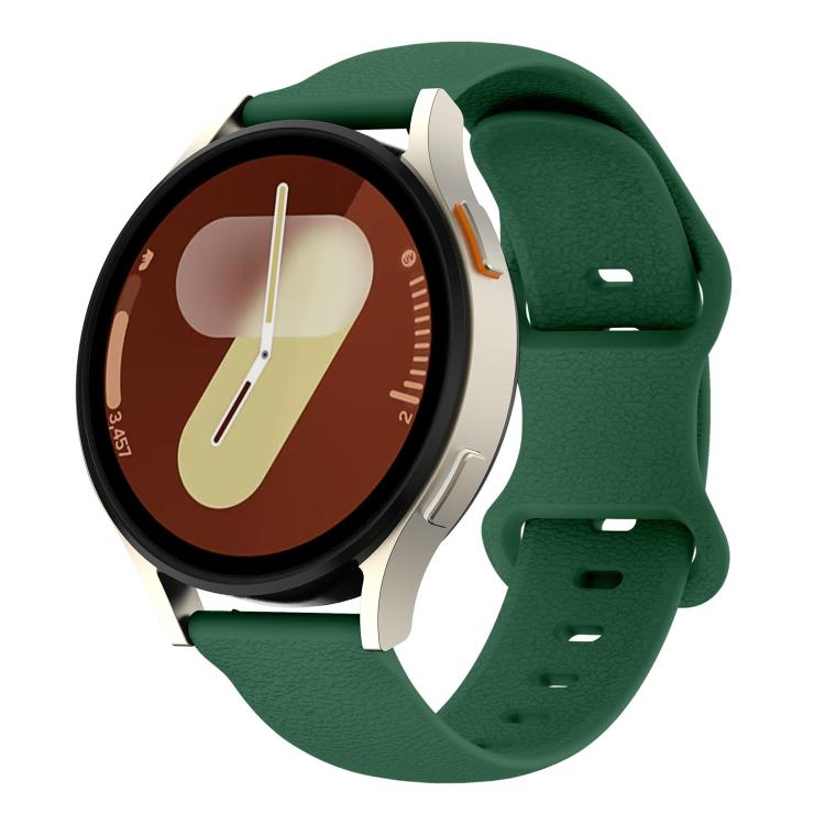 Cinturino per orologio in silicone tinta unita con chiusura a farfalla e texture a litchi., 22mm