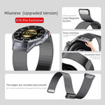 Pulsante Interfaccia senza soluzione di continuità Cinturino per orologio Milanese magnetico in acciaio inossidabile, For Huawei Watch GT 6 Pro