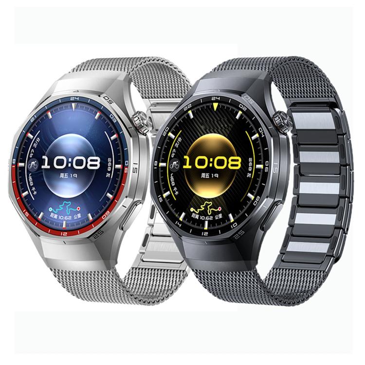Pulsante di interfaccia senza soluzione di continuità Cinturino magnetico in acciaio inossidabile a forma di I, For Huawei Watch GT 6 Pro