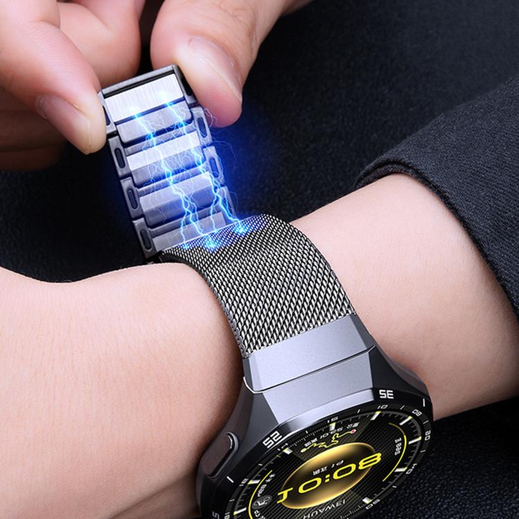 Pulsante di interfaccia senza soluzione di continuità Cinturino magnetico in acciaio inossidabile a forma di I, For Huawei Watch GT 6 Pro