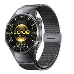 Pulsante di pressione Interfaccia senza soluzione di continuità Fibbia magnetica Milan Cinturino in lega di titanio, For Huawei Watch GT 6 Pro