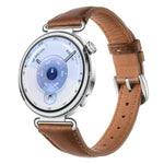 Cinturino per orologio in vera pelle con fibbia sottile in argento e trattamento a cera., 18mm