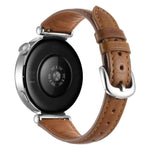 Cinturino per orologio in vera pelle con fibbia sottile in argento e trattamento a cera., 18mm