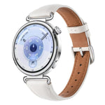 Cinturino per orologio in vera pelle con fibbia sottile in argento e trattamento a cera., 18mm