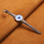 Cinturino per orologio in vera pelle con fibbia sottile in argento e trattamento a cera., 18mm