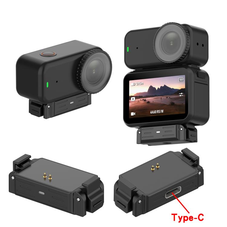 Base di ricarica con adattatore a sgancio rapido da 1/4 di pollice, compatibile con Action 6, ma non supporta la ricarica., For DJI Osmo Nano