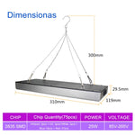 25W 75LED Illuminazione a spettro completo per piante Fitolampy per piante Fiori Piantina Coltivazione Lampade a LED Coltiva la luce AC85-265V, US, EU