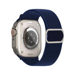 Cinturino elastico in nylon con fibbia ad anello a D e strisce diagonali per orologio., For Apple Watch 46mm / 49mm / 45mm / 44mm, For Apple Watch 42mm / 41mm / 40mm / 38mm