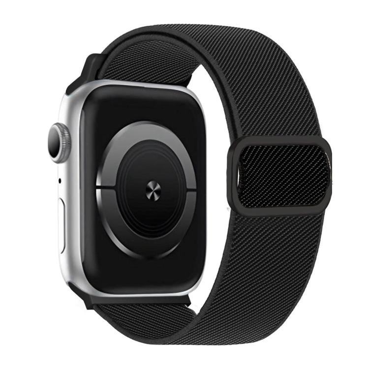 Cinturino elastico in nylon con fibbia ad anello a D e strisce diagonali per orologio., For Apple Watch 46mm / 49mm / 45mm / 44mm, For Apple Watch 42mm / 41mm / 40mm / 38mm