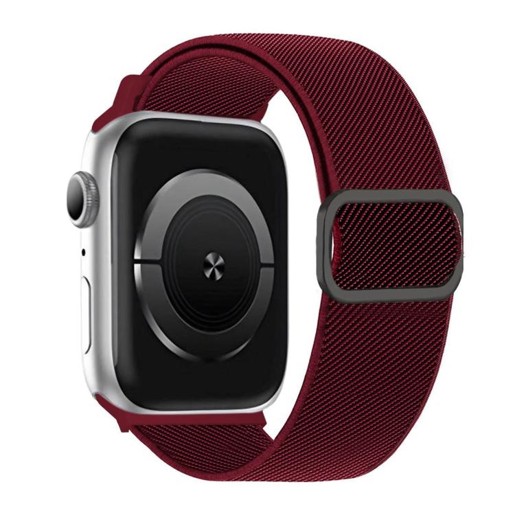 Cinturino elastico in nylon con fibbia ad anello a D e strisce diagonali per orologio., For Apple Watch 46mm / 49mm / 45mm / 44mm, For Apple Watch 42mm / 41mm / 40mm / 38mm