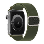 Cinturino elastico in nylon con fibbia ad anello a D e strisce diagonali per orologio., For Apple Watch 46mm / 49mm / 45mm / 44mm, For Apple Watch 42mm / 41mm / 40mm / 38mm