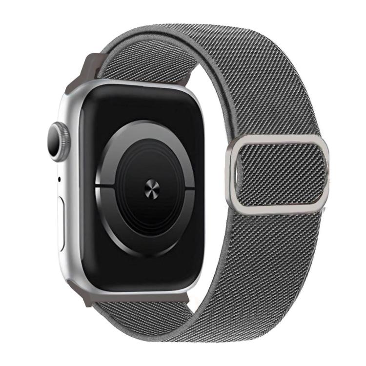 Cinturino elastico in nylon con fibbia ad anello a D e strisce diagonali per orologio., For Apple Watch 46mm / 49mm / 45mm / 44mm, For Apple Watch 42mm / 41mm / 40mm / 38mm