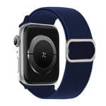 Cinturino elastico in nylon con fibbia ad anello a D e strisce diagonali per orologio., For Apple Watch 46mm / 49mm / 45mm / 44mm, For Apple Watch 42mm / 41mm / 40mm / 38mm
