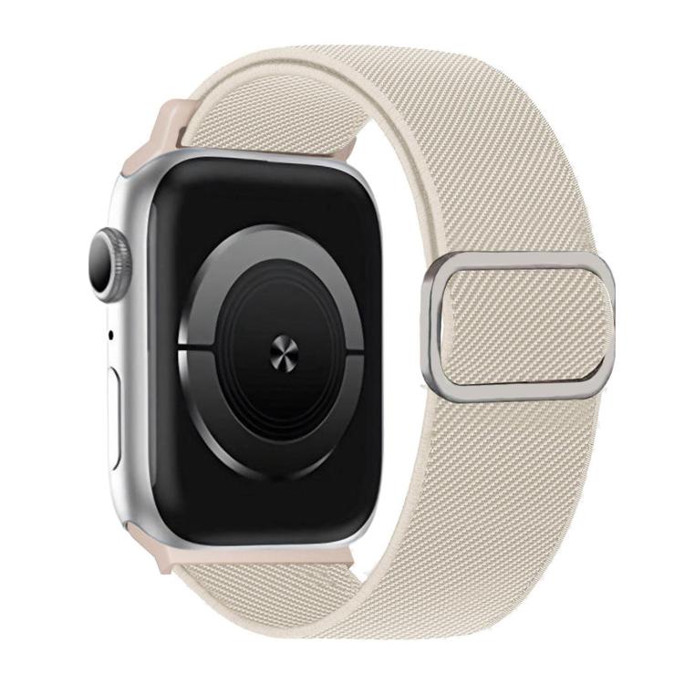 Cinturino elastico in nylon con fibbia ad anello a D e strisce diagonali per orologio., For Apple Watch 46mm / 49mm / 45mm / 44mm, For Apple Watch 42mm / 41mm / 40mm / 38mm