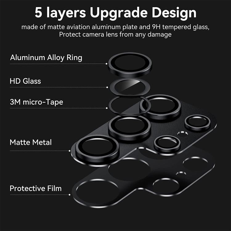 Pellicola antiriflesso ENKAY per obiettivo fotografico in lega di alluminio e vetro temperato., For Samsung Galaxy S26+ 5G, For Samsung Galaxy S26 Ultra 5G, For Samsung Galaxy S26 5G