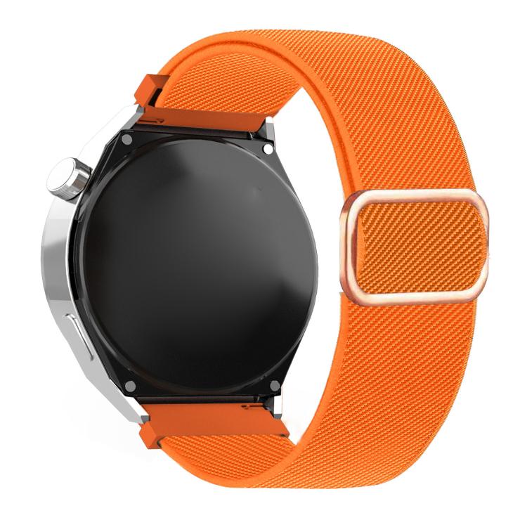 Cinturino elastico in nylon con fibbia ad anello a D e strisce diagonali per orologio., 22mm, 20mm