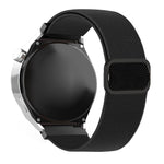 Cinturino elastico in nylon con fibbia ad anello a D e strisce diagonali per orologio., 22mm, 20mm