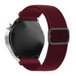 Cinturino elastico in nylon con fibbia ad anello a D e strisce diagonali per orologio., 22mm, 20mm