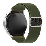 Cinturino elastico in nylon con fibbia ad anello a D e strisce diagonali per orologio., 22mm, 20mm