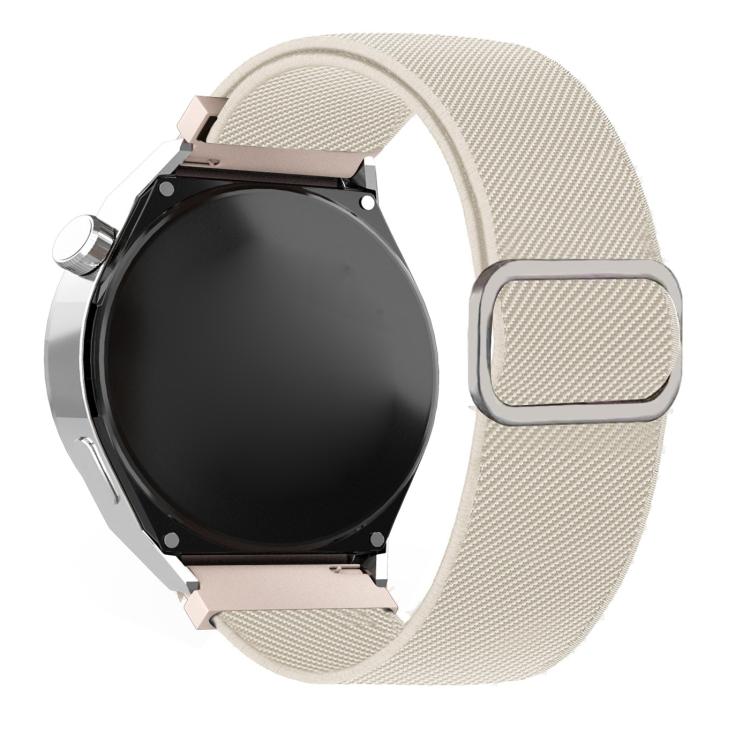 Cinturino elastico in nylon con fibbia ad anello a D e strisce diagonali per orologio., 22mm, 20mm