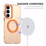 Custodia per telefono ENKAY Hat-Prince MagSafe Candy Color con pellicola in vetro al silicio e alluminio ad alta resistenza da 0,18 mm, For Samsung Galaxy S25 / S24 5G, For Samsung Galaxy S25+ / S24+ 5G, For Samsung Galaxy S25 Ultra 5G