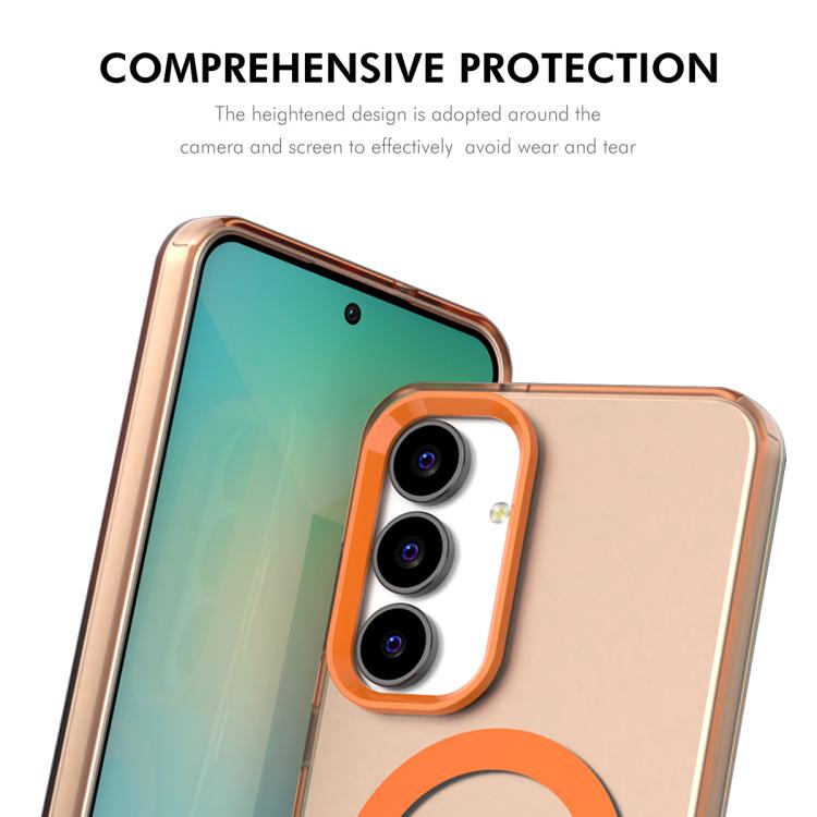 Custodia per telefono ENKAY Hat-Prince MagSafe Candy Color con pellicola in vetro al silicio e alluminio ad alta resistenza da 0,18 mm, For Samsung Galaxy S25 / S24 5G, For Samsung Galaxy S25+ / S24+ 5G, For Samsung Galaxy S25 Ultra 5G