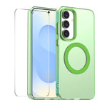 Custodia per telefono ENKAY Hat-Prince MagSafe Candy Color con pellicola in vetro al silicio e alluminio ad alta resistenza da 0,18 mm, For Samsung Galaxy S25 / S24 5G, For Samsung Galaxy S25+ / S24+ 5G, For Samsung Galaxy S25 Ultra 5G